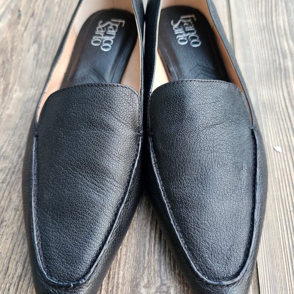 Franco Sarto Belamour Slip On Leather Loafers Shoes Flats Size US 7 Pointed Toe - Picture 11 of 11